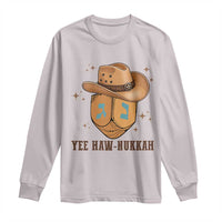 Yee Haw Nukkah Long Sleeve Shirt Funny Cowboy Hanukkah - Wonder Print Shop