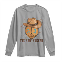 Yee Haw Nukkah Long Sleeve Shirt Funny Cowboy Hanukkah - Wonder Print Shop