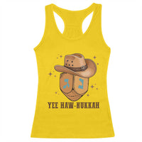 Yee Haw Nukkah Racerback Tank Top Funny Cowboy Hanukkah - Wonder Print Shop