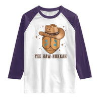 Yee Haw Nukkah Raglan Shirt Funny Cowboy Hanukkah - Wonder Print Shop