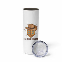 Yee Haw Nukkah Skinny Tumbler Funny Cowboy Hanukkah - Wonder Print Shop