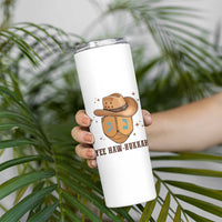 Yee Haw Nukkah Skinny Tumbler Funny Cowboy Hanukkah - Wonder Print Shop