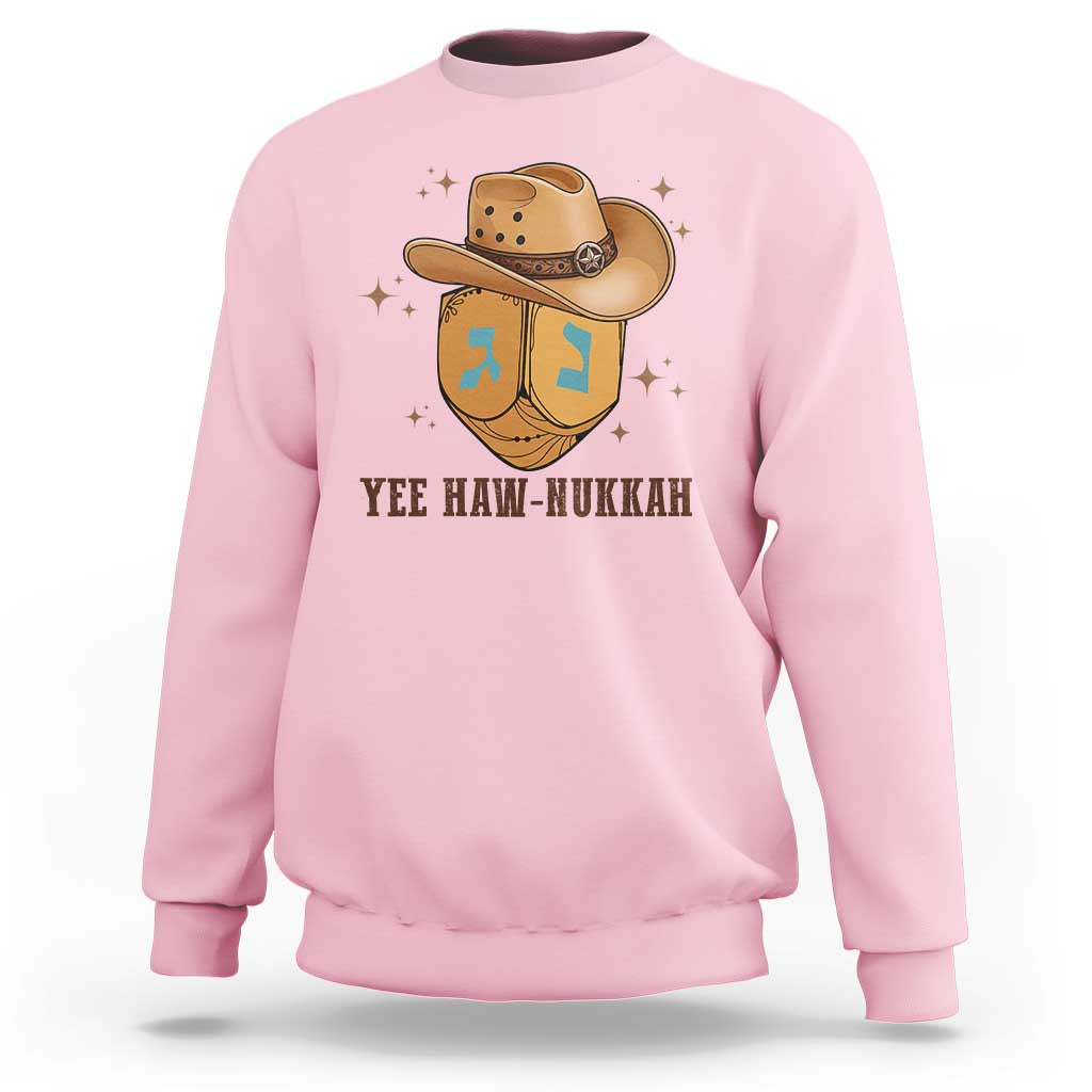 Yee Haw Nukkah Sweatshirt Funny Cowboy Hanukkah - Wonder Print Shop