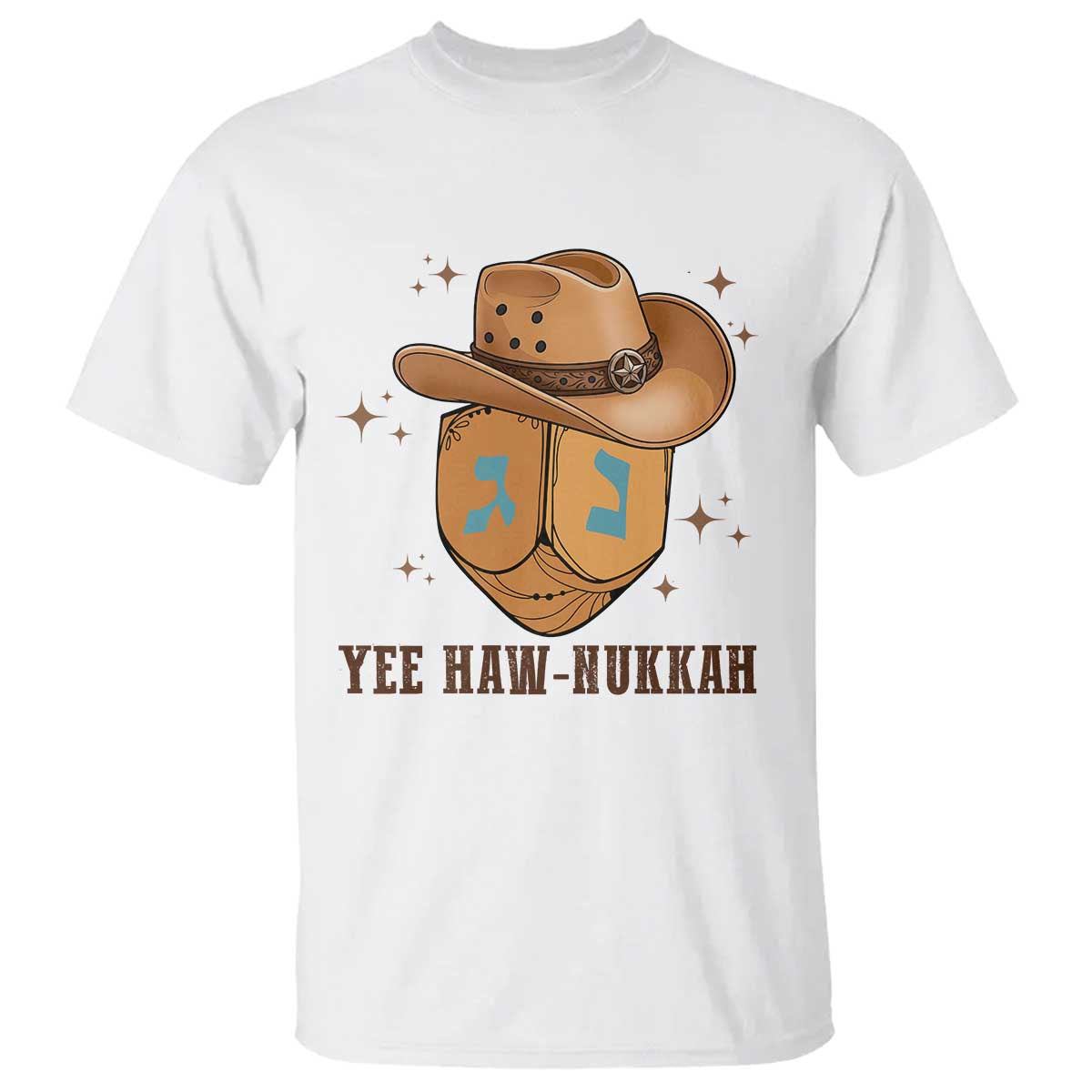 Yee Haw Nukkah T Shirt Funny Cowboy Hanukkah - Wonder Print Shop