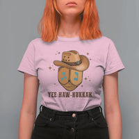 Yee Haw Nukkah T Shirt For Women Funny Cowboy Hanukkah - Wonder Print Shop