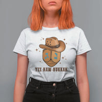 Yee Haw Nukkah T Shirt For Women Funny Cowboy Hanukkah - Wonder Print Shop