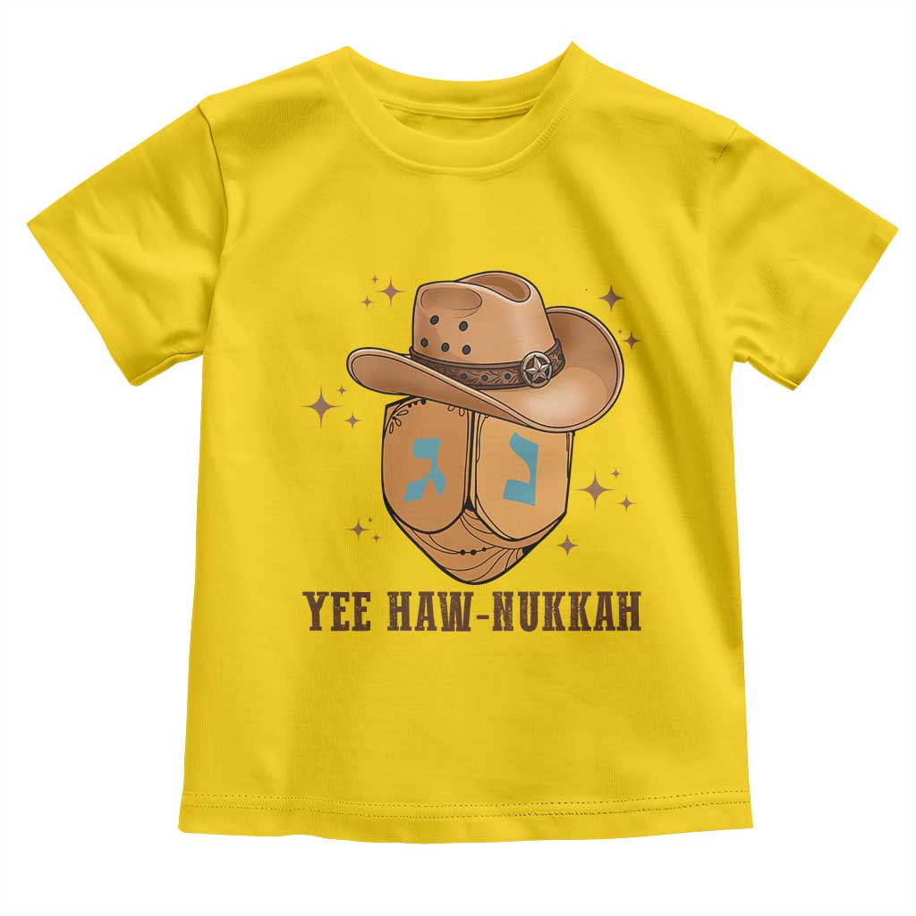 Yee Haw Nukkah Toddler T Shirt Funny Cowboy Hanukkah - Wonder Print Shop