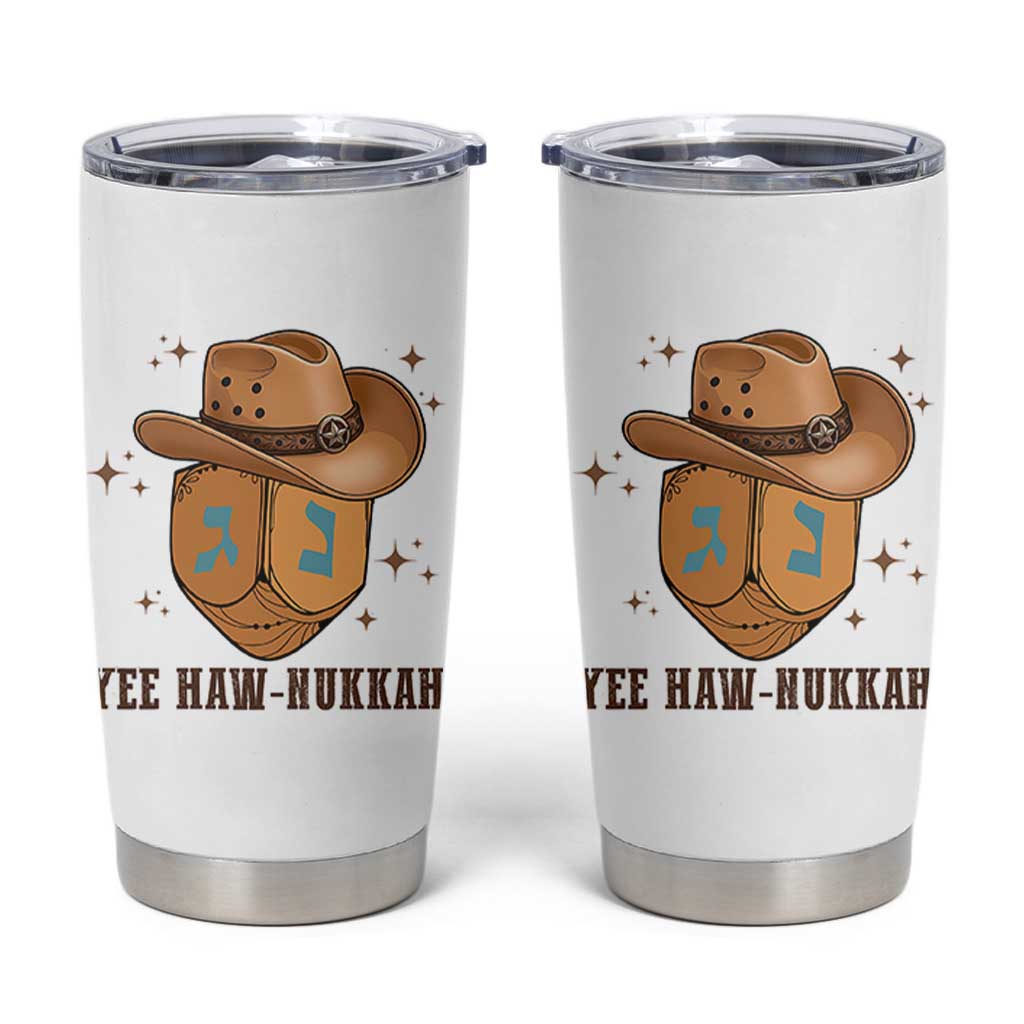 Yee Haw Nukkah Tumbler Cup Funny Cowboy Hanukkah - Wonder Print Shop