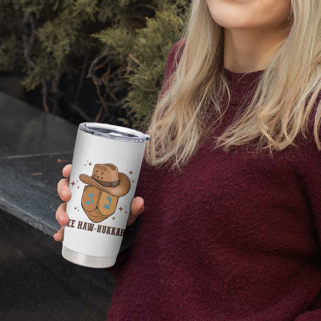 Yee Haw Nukkah Tumbler Cup Funny Cowboy Hanukkah - Wonder Print Shop