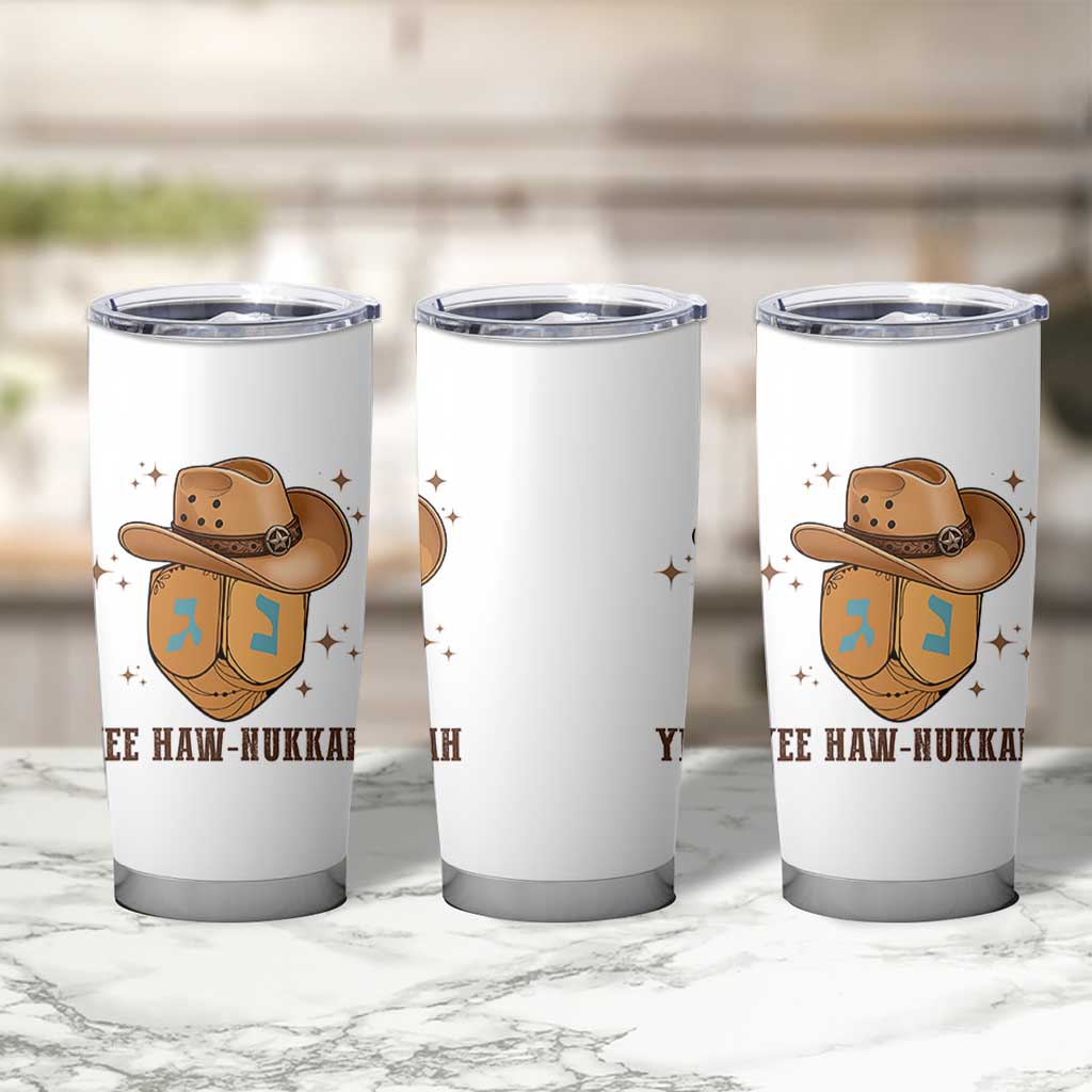 Yee Haw Nukkah Tumbler Cup Funny Cowboy Hanukkah - Wonder Print Shop