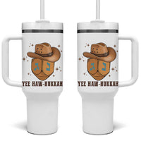 Yee Haw Nukkah Tumbler With Handle Funny Cowboy Hanukkah - Wonder Print Shop
