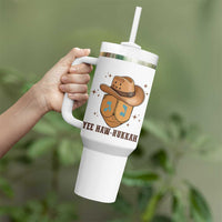 Yee Haw Nukkah Tumbler With Handle Funny Cowboy Hanukkah - Wonder Print Shop