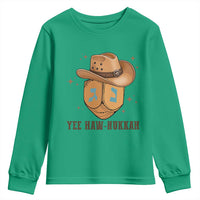 Yee Haw Nukkah Youth Sweatshirt Funny Cowboy Hanukkah - Wonder Print Shop
