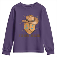 Yee Haw Nukkah Youth Sweatshirt Funny Cowboy Hanukkah - Wonder Print Shop
