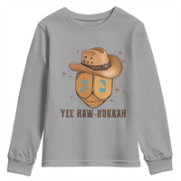 Yee Haw Nukkah Youth Sweatshirt Funny Cowboy Hanukkah - Wonder Print Shop