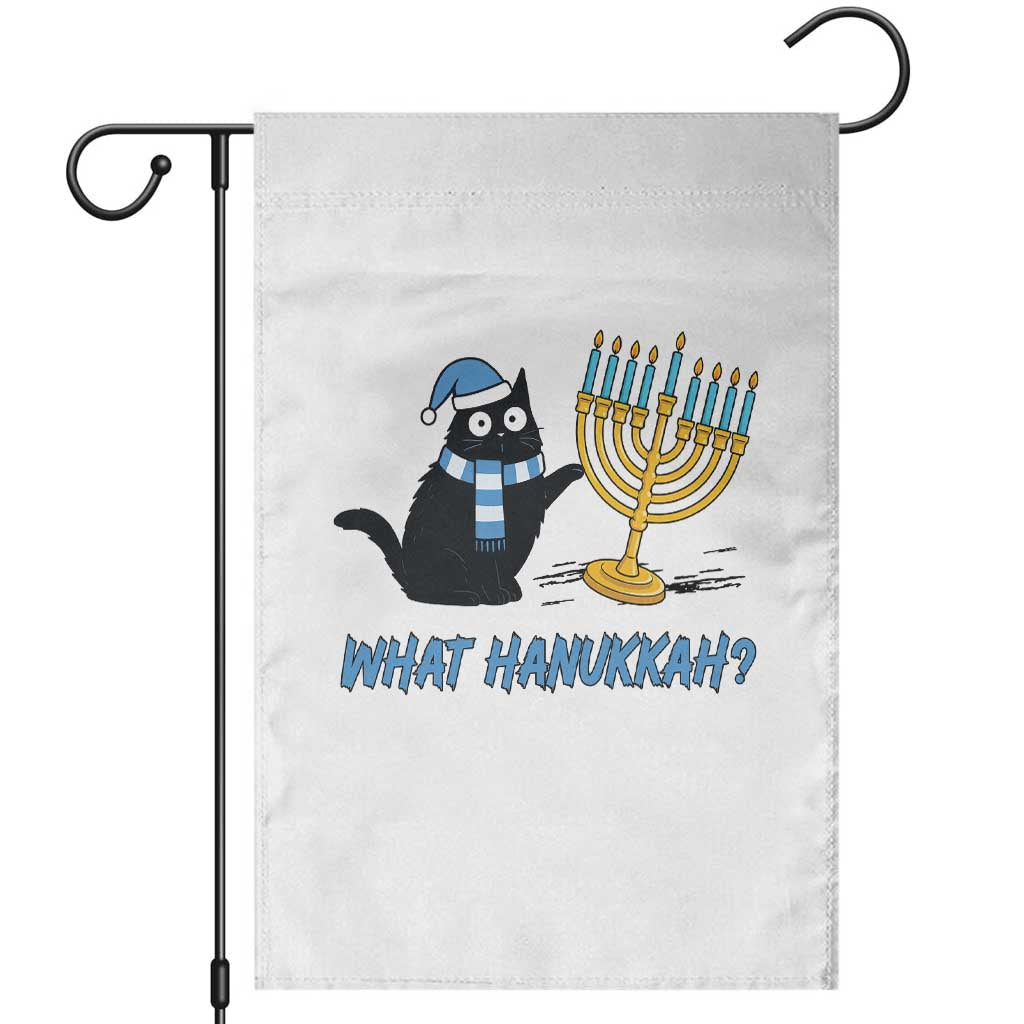 Funny Black Cat Hanukkah Chanukah Garden Flag - Wonder Print Shop