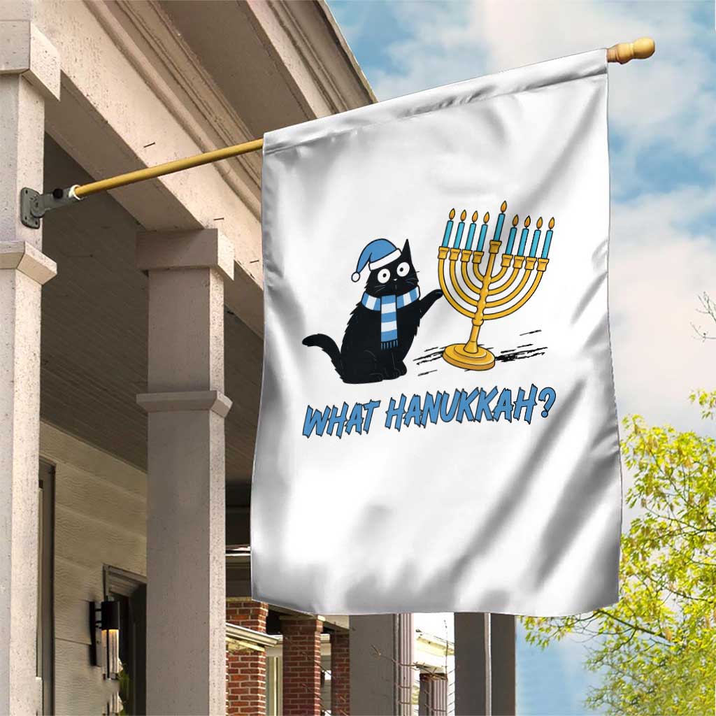 Funny Black Cat Hanukkah Chanukah Garden Flag - Wonder Print Shop