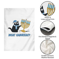 Funny Black Cat Hanukkah Chanukah Garden Flag - Wonder Print Shop