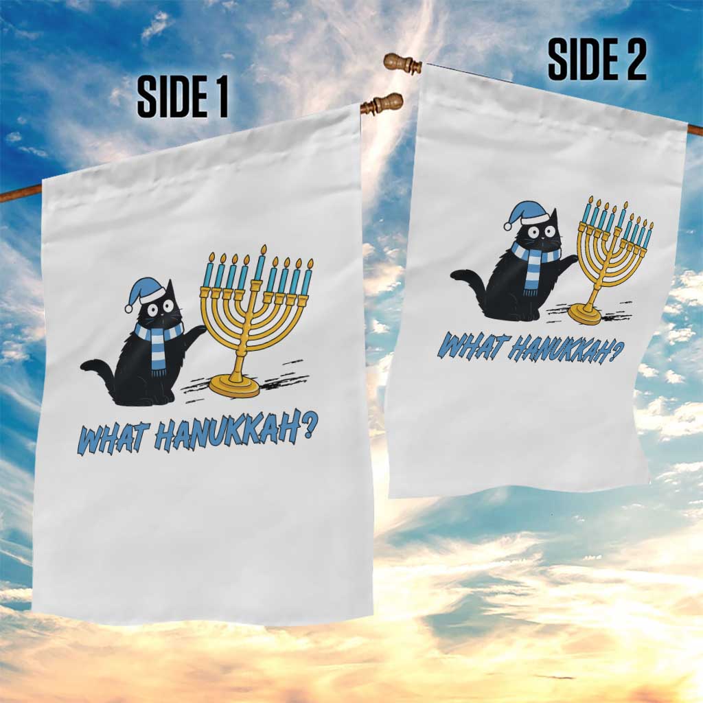 Funny Black Cat Hanukkah Chanukah Garden Flag - Wonder Print Shop