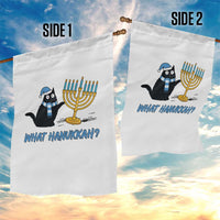 Funny Black Cat Hanukkah Chanukah Garden Flag - Wonder Print Shop