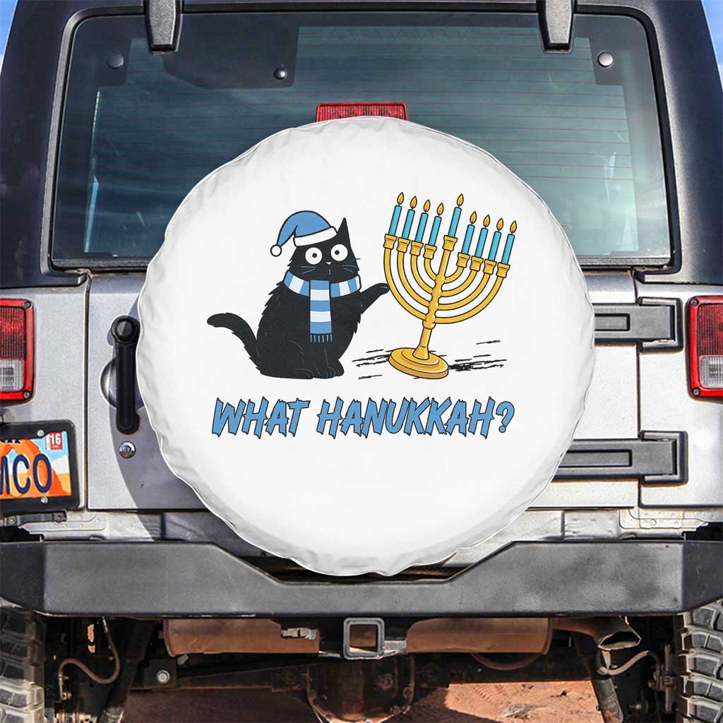 Funny Black Cat Hanukkah Chanukah Spare Tire Cover - Wonder Print Shop