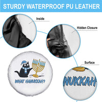 Funny Black Cat Hanukkah Chanukah Spare Tire Cover - Wonder Print Shop