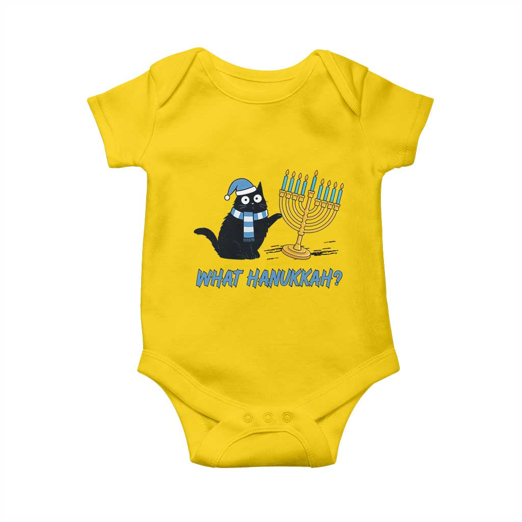 Funny Black Cat Hanukkah Chanukah Baby Onesie - Wonder Print Shop