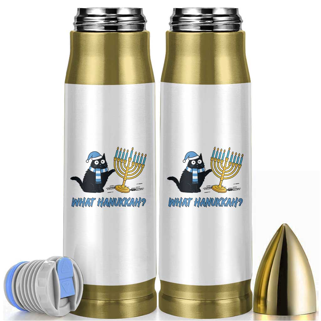 Funny Black Cat Hanukkah Chanukah Bullet Tumbler - Wonder Print Shop