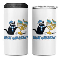 Funny Black Cat Hanukkah Chanukah 4 in 1 Can Cooler Tumbler - Wonder Print Shop
