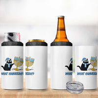 Funny Black Cat Hanukkah Chanukah 4 in 1 Can Cooler Tumbler - Wonder Print Shop