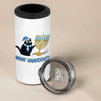Funny Black Cat Hanukkah Chanukah 4 in 1 Can Cooler Tumbler - Wonder Print Shop