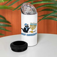 Funny Black Cat Hanukkah Chanukah 4 in 1 Can Cooler Tumbler - Wonder Print Shop