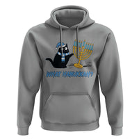 Funny Black Cat Hanukkah Chanukah Hoodie - Wonder Print Shop