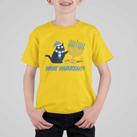 Funny Black Cat Hanukkah Chanukah T Shirt For Kid - Wonder Print Shop