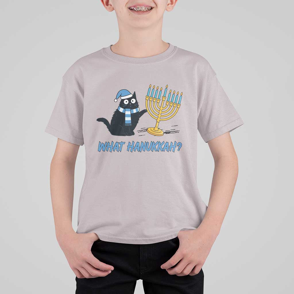 Funny Black Cat Hanukkah Chanukah T Shirt For Kid - Wonder Print Shop