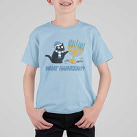 Funny Black Cat Hanukkah Chanukah T Shirt For Kid - Wonder Print Shop
