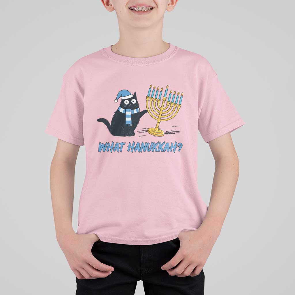 Funny Black Cat Hanukkah Chanukah T Shirt For Kid - Wonder Print Shop