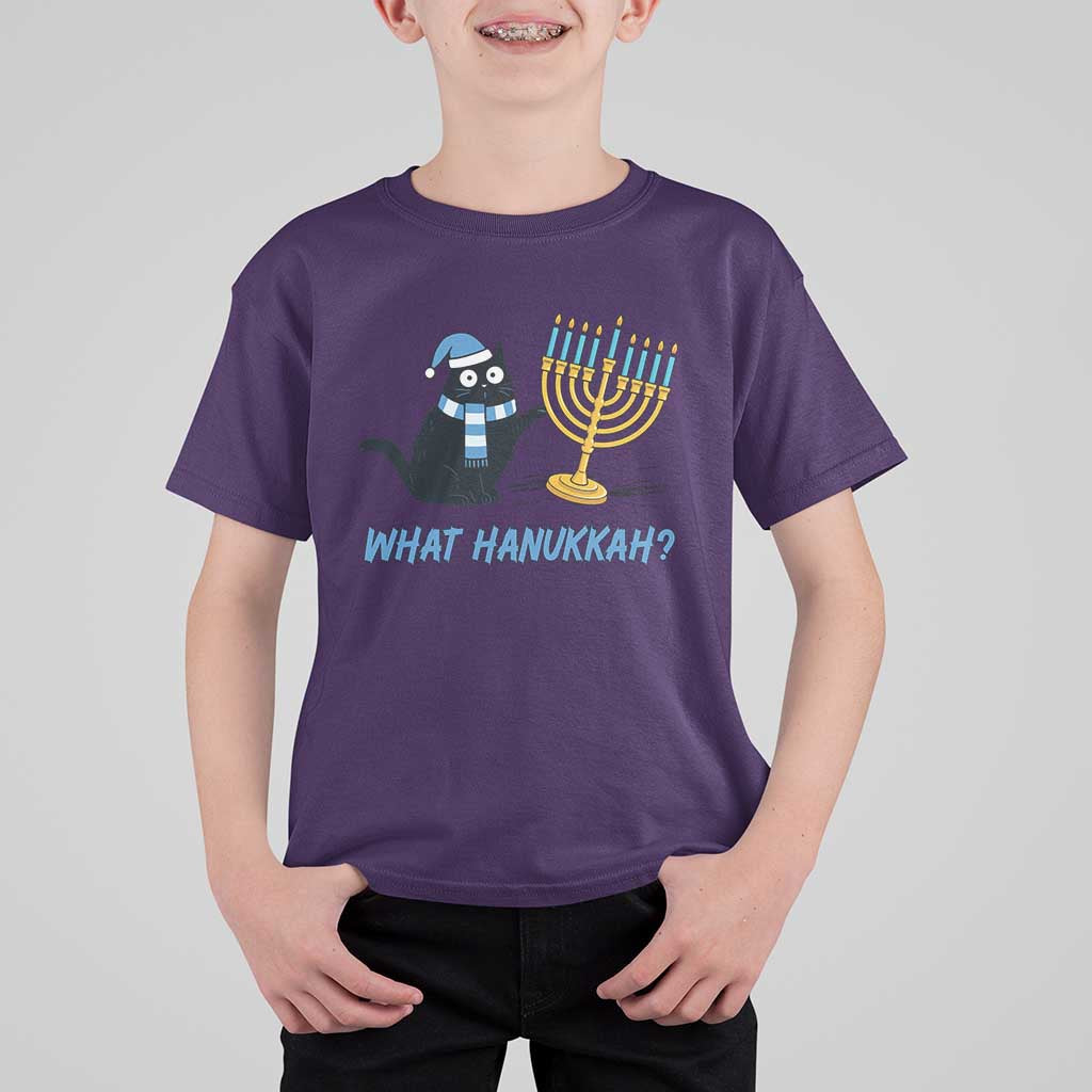 Funny Black Cat Hanukkah Chanukah T Shirt For Kid - Wonder Print Shop