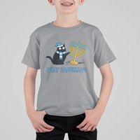 Funny Black Cat Hanukkah Chanukah T Shirt For Kid - Wonder Print Shop