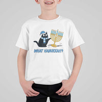 Funny Black Cat Hanukkah Chanukah T Shirt For Kid - Wonder Print Shop