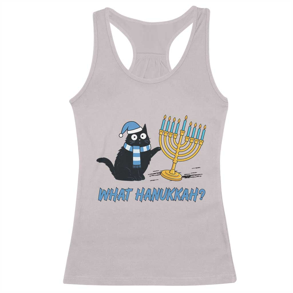 Funny Black Cat Hanukkah Chanukah Racerback Tank Top - Wonder Print Shop
