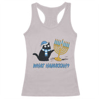 Funny Black Cat Hanukkah Chanukah Racerback Tank Top - Wonder Print Shop