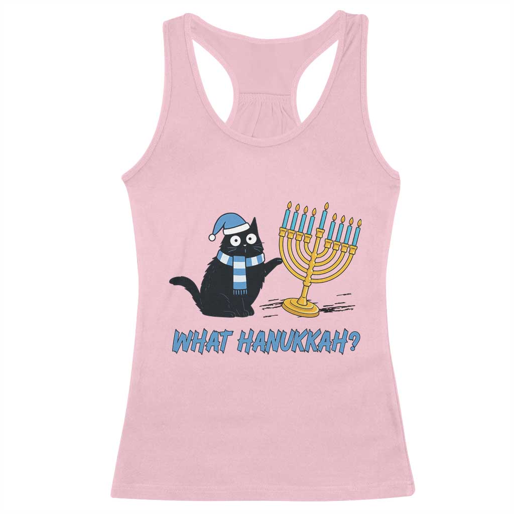 Funny Black Cat Hanukkah Chanukah Racerback Tank Top - Wonder Print Shop