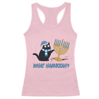 Funny Black Cat Hanukkah Chanukah Racerback Tank Top - Wonder Print Shop