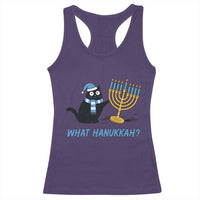 Funny Black Cat Hanukkah Chanukah Racerback Tank Top - Wonder Print Shop
