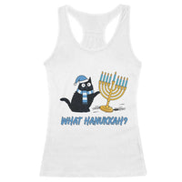 Funny Black Cat Hanukkah Chanukah Racerback Tank Top - Wonder Print Shop