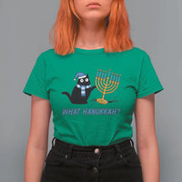 Funny Black Cat Hanukkah Chanukah T Shirt For Women - Wonder Print Shop