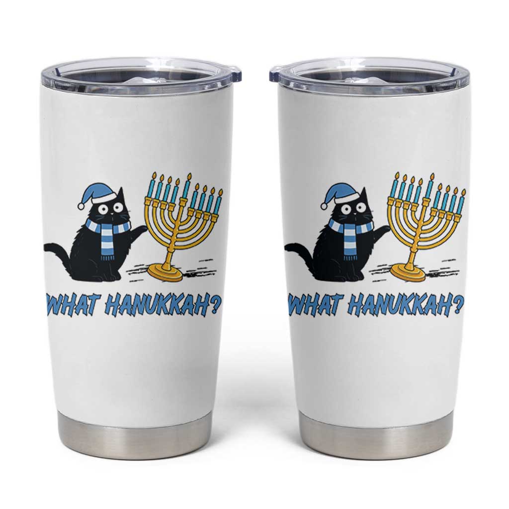 Funny Black Cat Hanukkah Chanukah Tumbler Cup - Wonder Print Shop