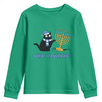 Funny Black Cat Hanukkah Chanukah Youth Sweatshirt - Wonder Print Shop