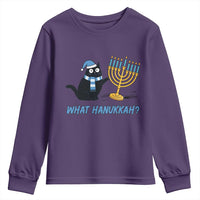Funny Black Cat Hanukkah Chanukah Youth Sweatshirt - Wonder Print Shop